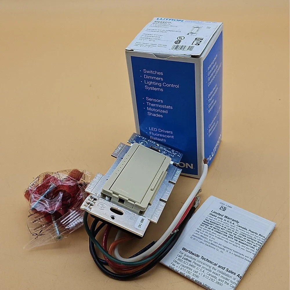 Lutron Maestro MAF-6AM-IV Dimmer Switch Ivory Color New Open Box MAF-6AM